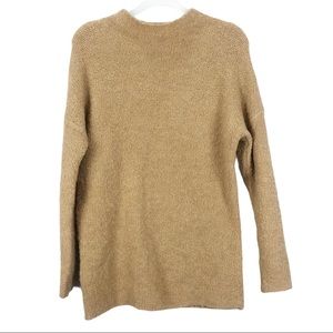 Lord & Taylor Wool Alpaca Mock Sweater Camel XS